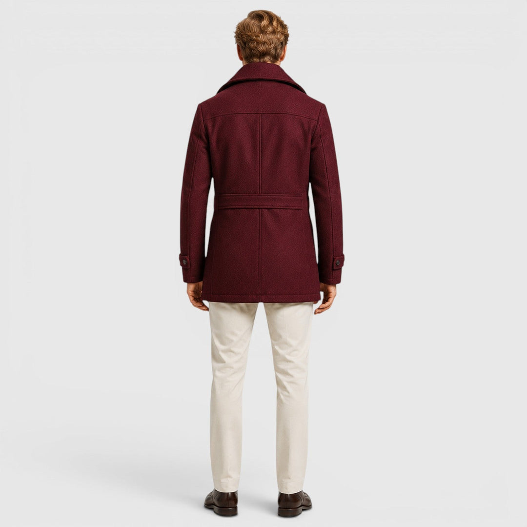Duncan | Refined Wool Blend Mid-Length Overcoat for Men