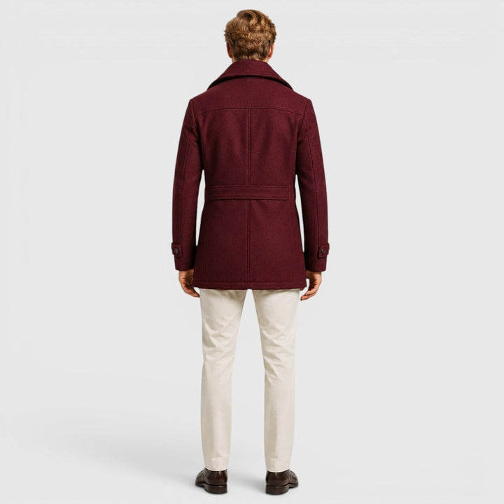 Duncan | Refined Wool Blend Mid-Length Overcoat for Men