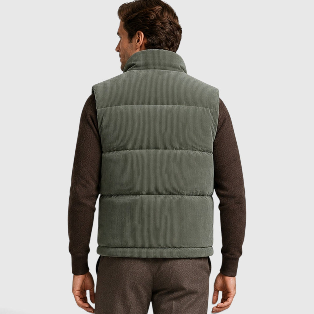 Marlow | Warm Corduroy Padded Puffer Gilet for Men