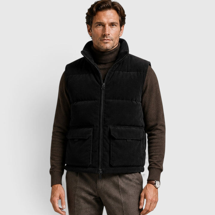 Marlow | Warm Corduroy Padded Puffer Gilet for Men