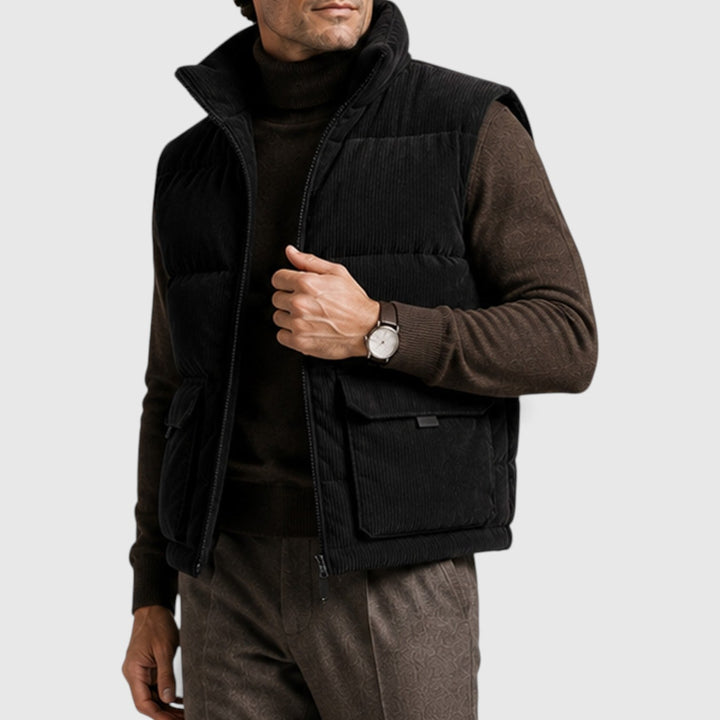 Marlow | Warm Corduroy Padded Puffer Gilet for Men