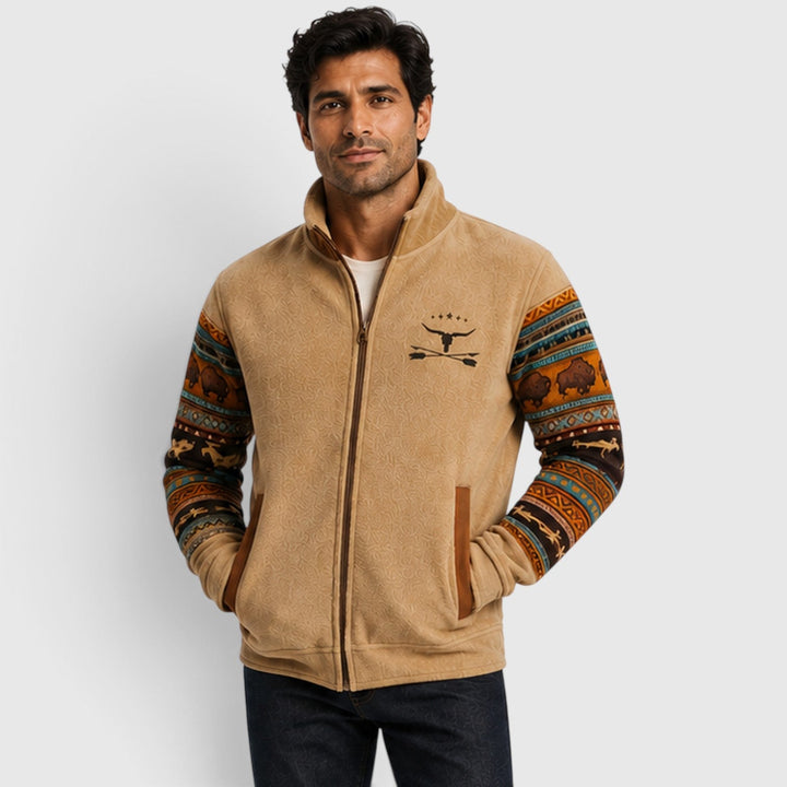Antoine | Cozy Fleece Zip-Up Mens Cardigan