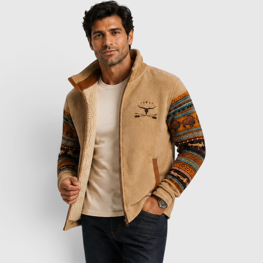 Antoine | Cozy Fleece Zip-Up Mens Cardigan