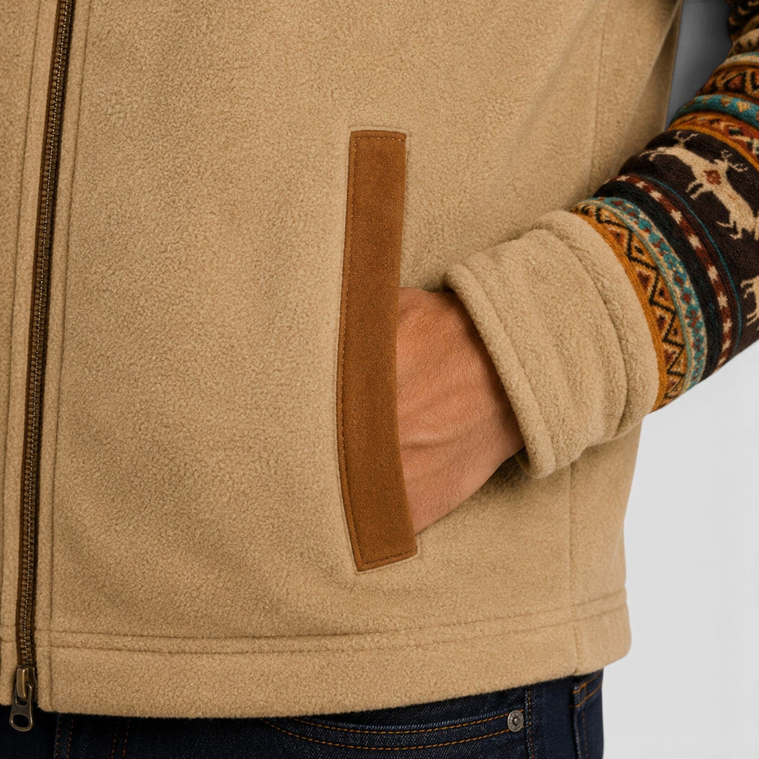 Antoine | Cozy Fleece Zip-Up Mens Cardigan
