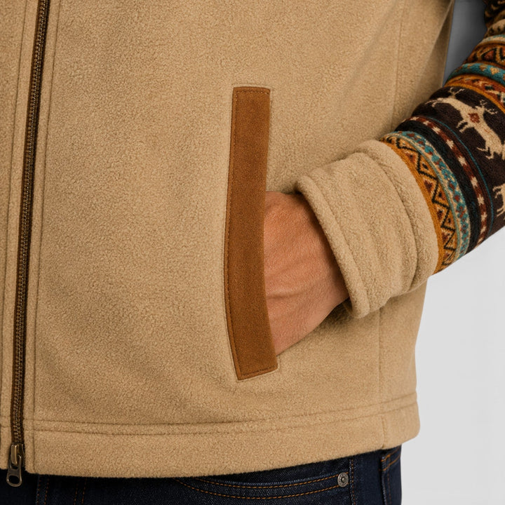 Antoine | Cozy Fleece Zip-Up Mens Cardigan
