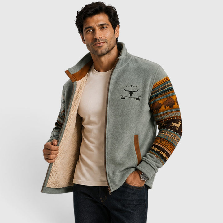 Antoine | Cozy Fleece Zip-Up Mens Cardigan
