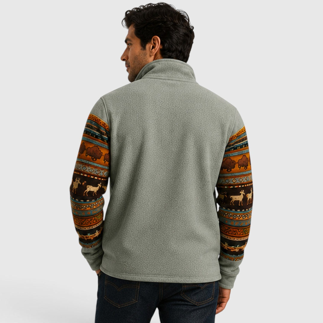 Antoine | Cozy Fleece Zip-Up Mens Cardigan