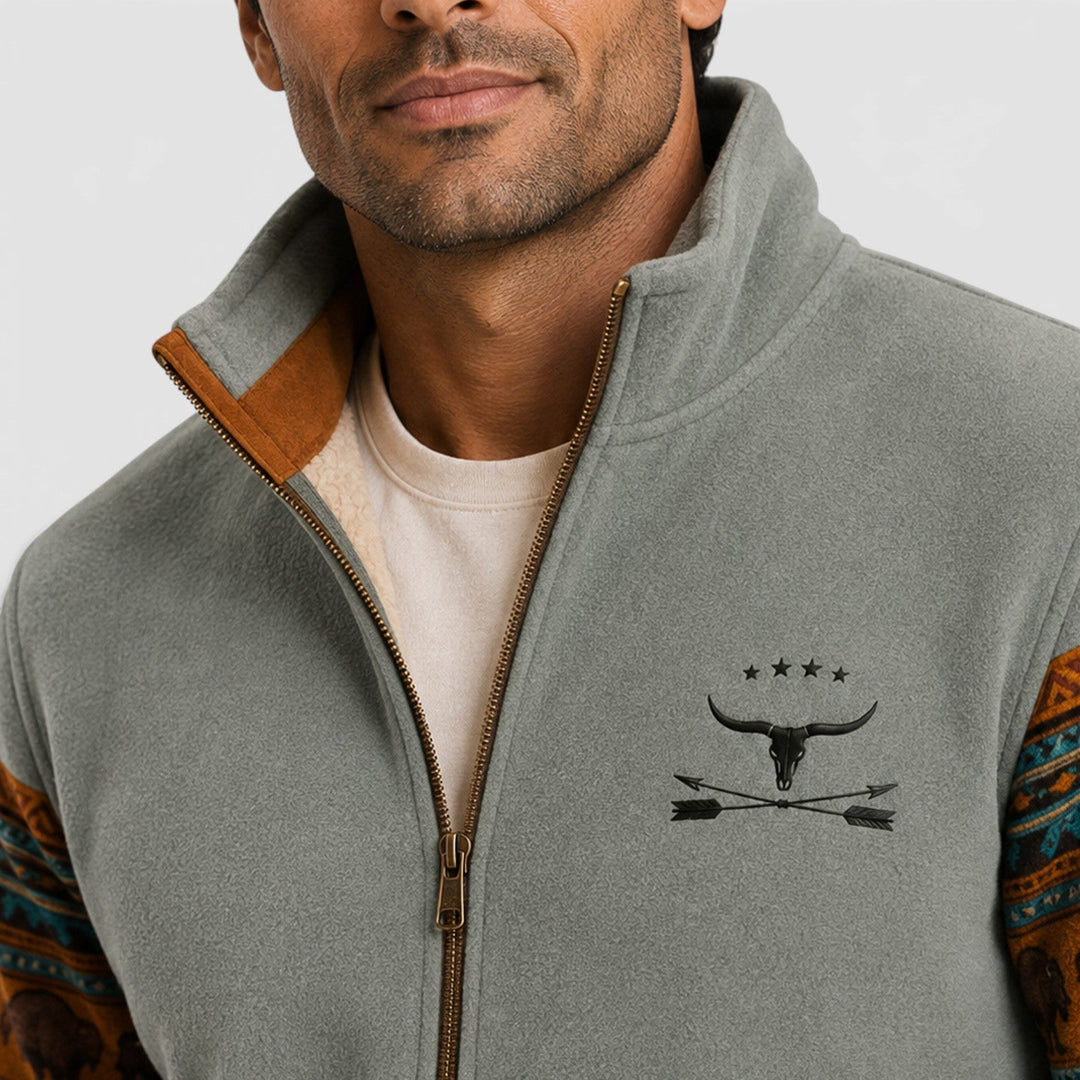 Antoine | Cozy Fleece Zip-Up Mens Cardigan