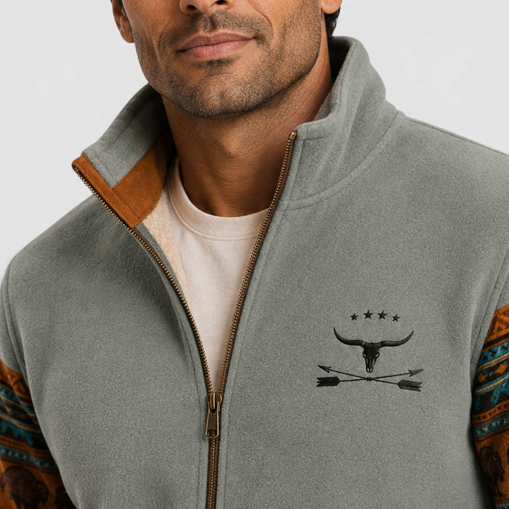 Antoine | Cozy Fleece Zip-Up Mens Cardigan