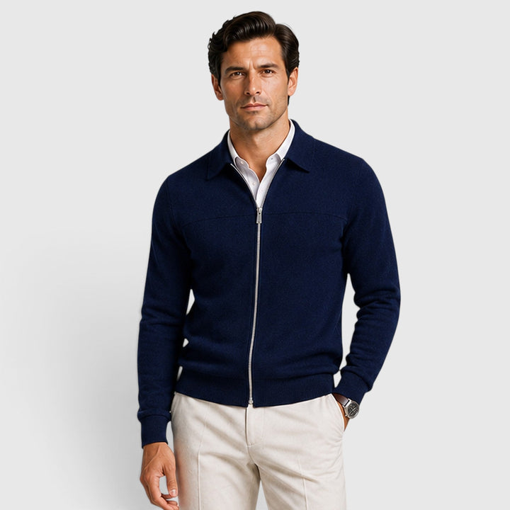Harlan | Tailored Full-Zip Collared Jumper Men
