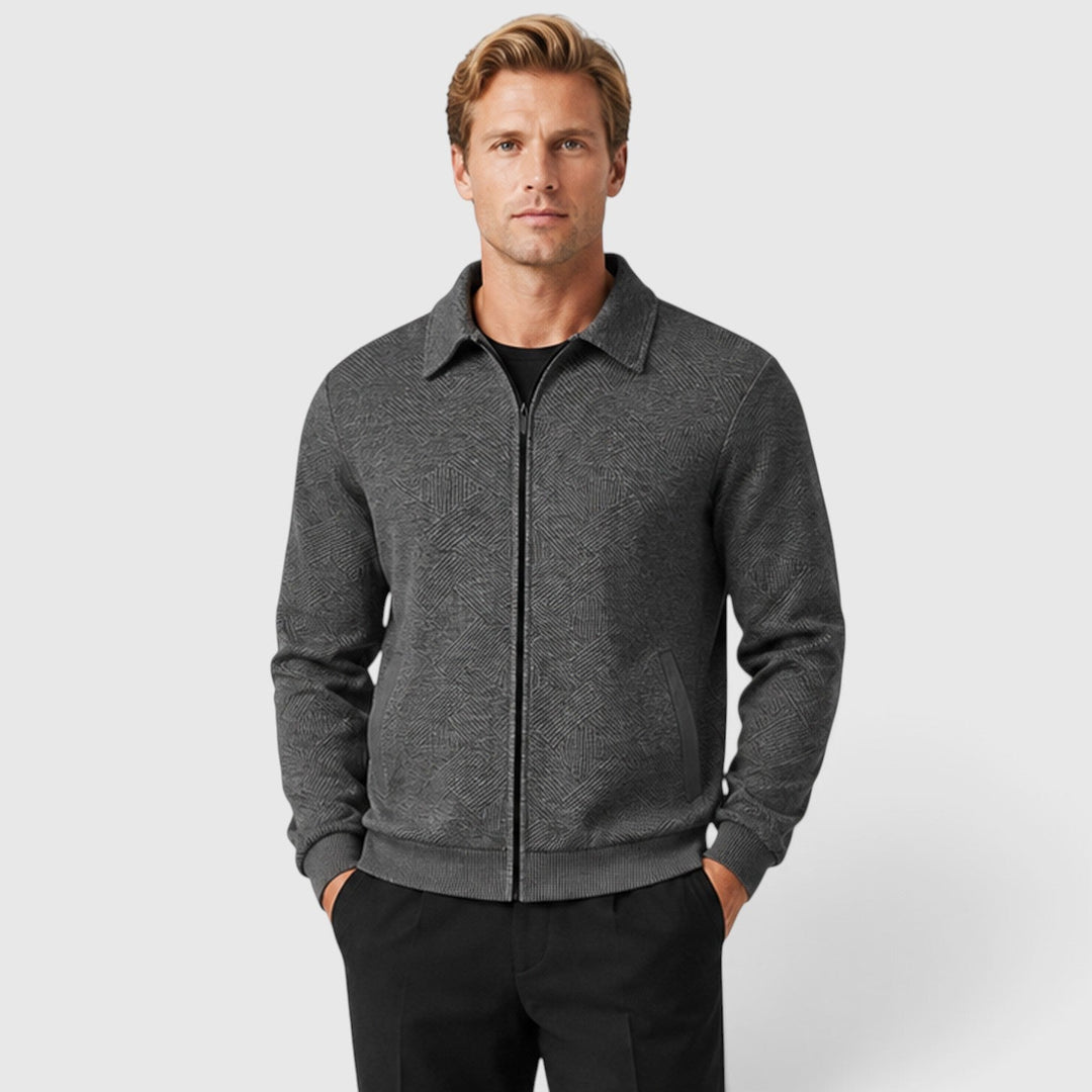 Byron | Sleek Textured Zip-Up Jacket for Men