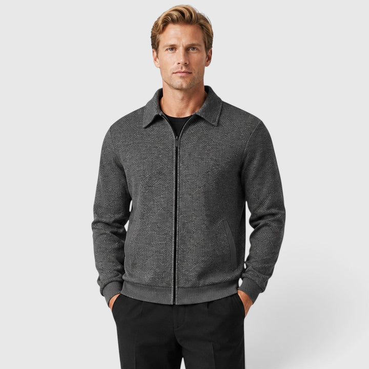 Byron | Sleek Textured Zip-Up Jacket for Men