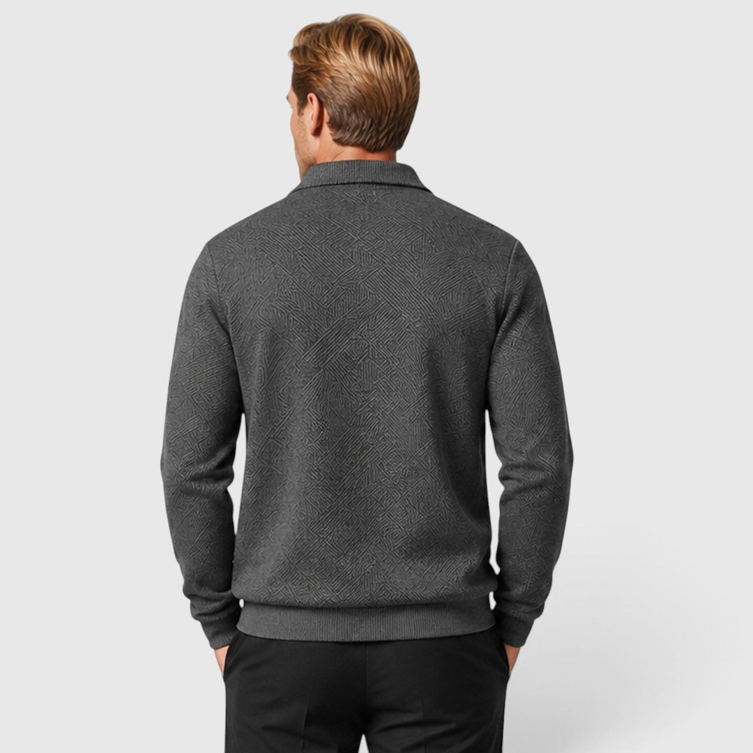 Hank | Modern Textured Full-Zip Jacket Men