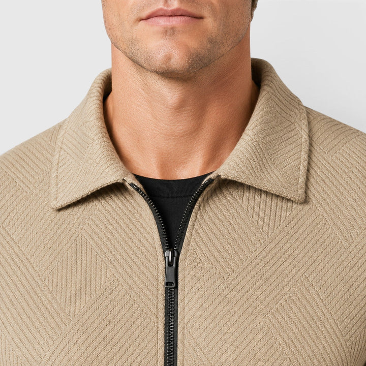 Byron | Sleek Textured Zip-Up Jacket for Men