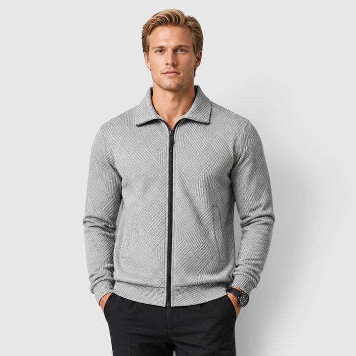 Hank | Modern Textured Full-Zip Jacket Men