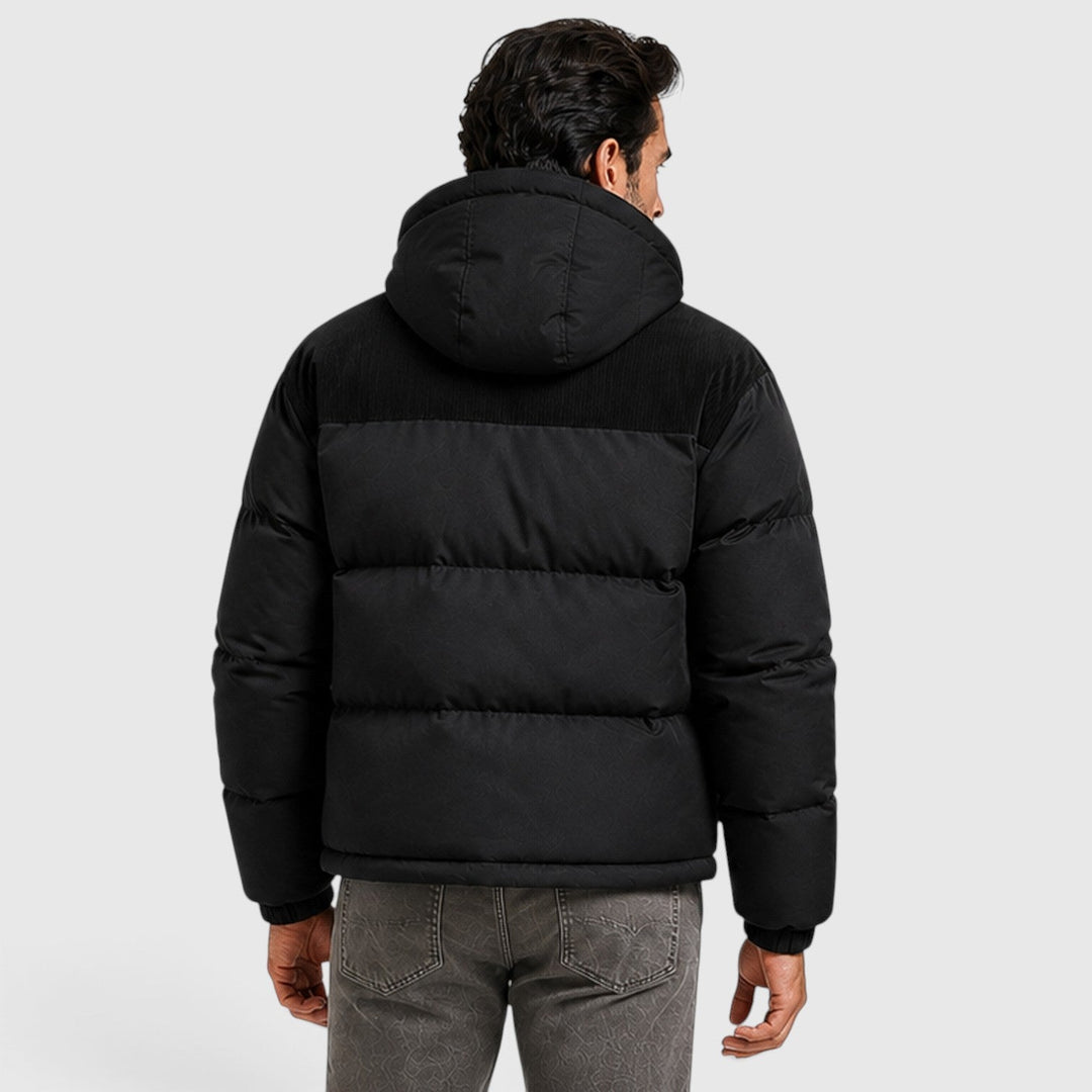 Edgar | Warm Hooded Corduroy Puffer Jacket