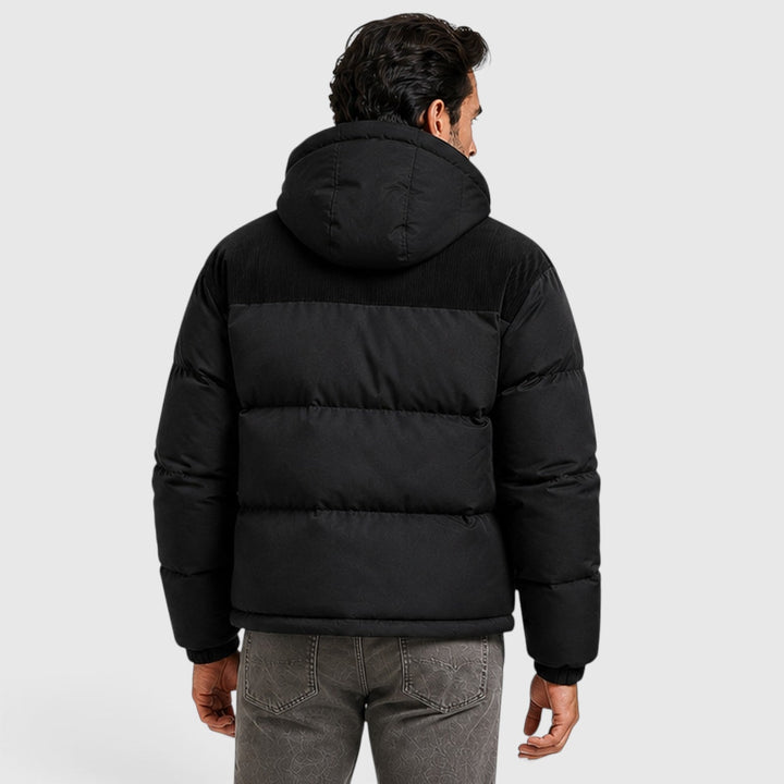 Edgar | Warm Hooded Corduroy Puffer Jacket