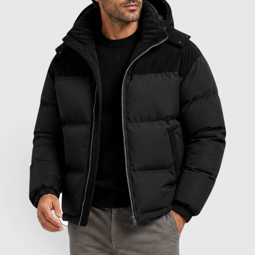 Barnaby | Refined Hooded Corduroy Puffer Jacket