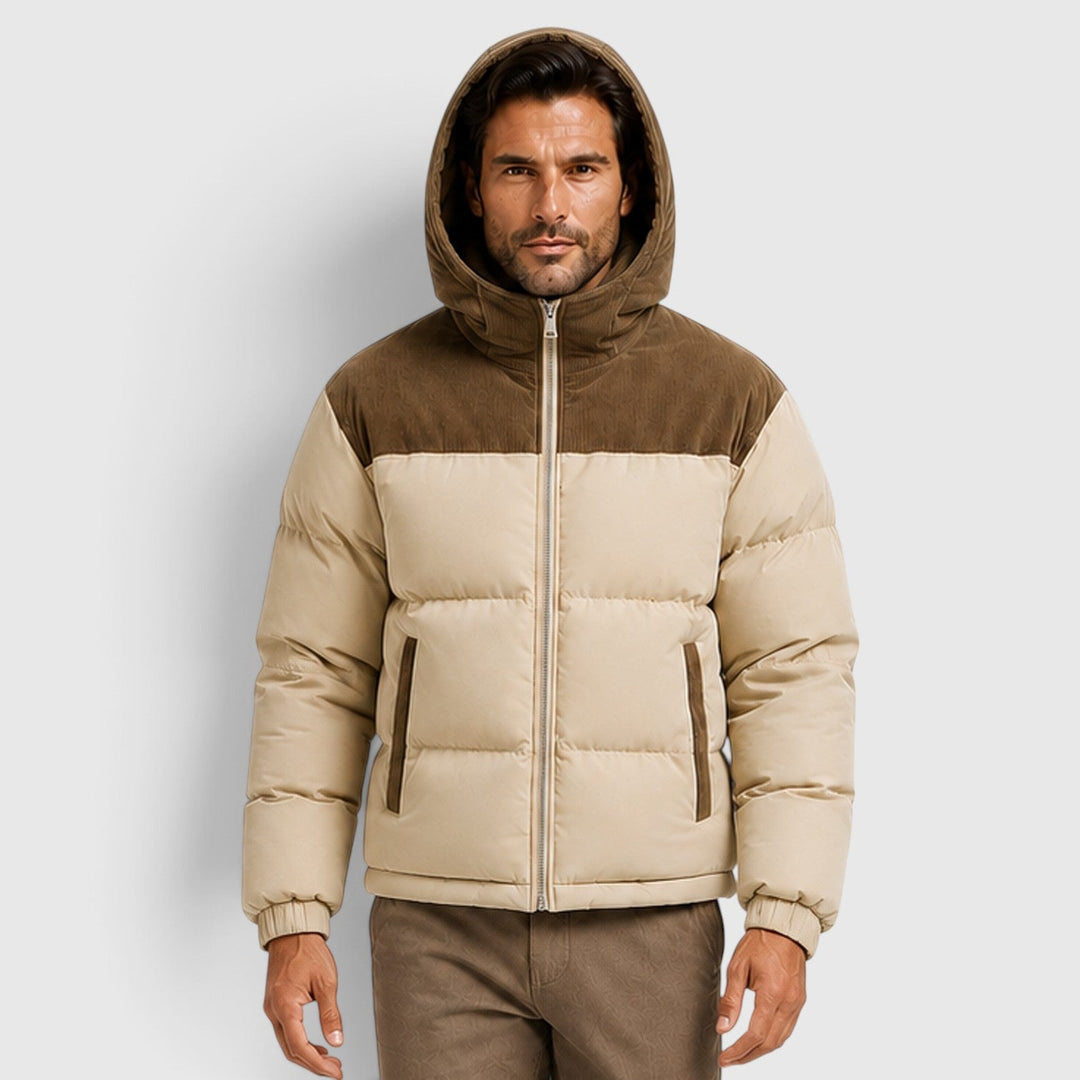 Edgar | Warm Hooded Corduroy Puffer Jacket