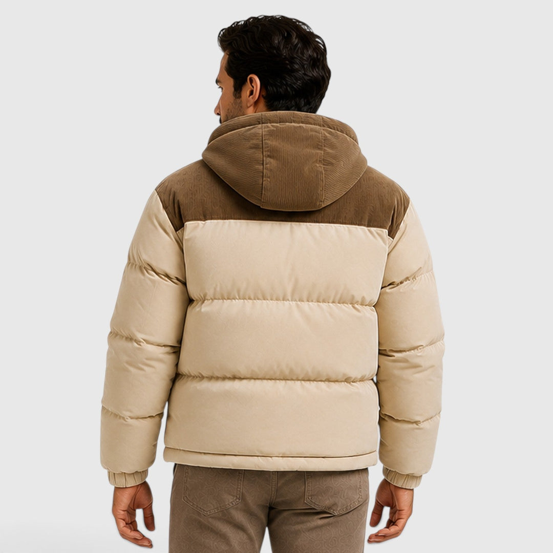 Edgar | Warm Hooded Corduroy Puffer Jacket