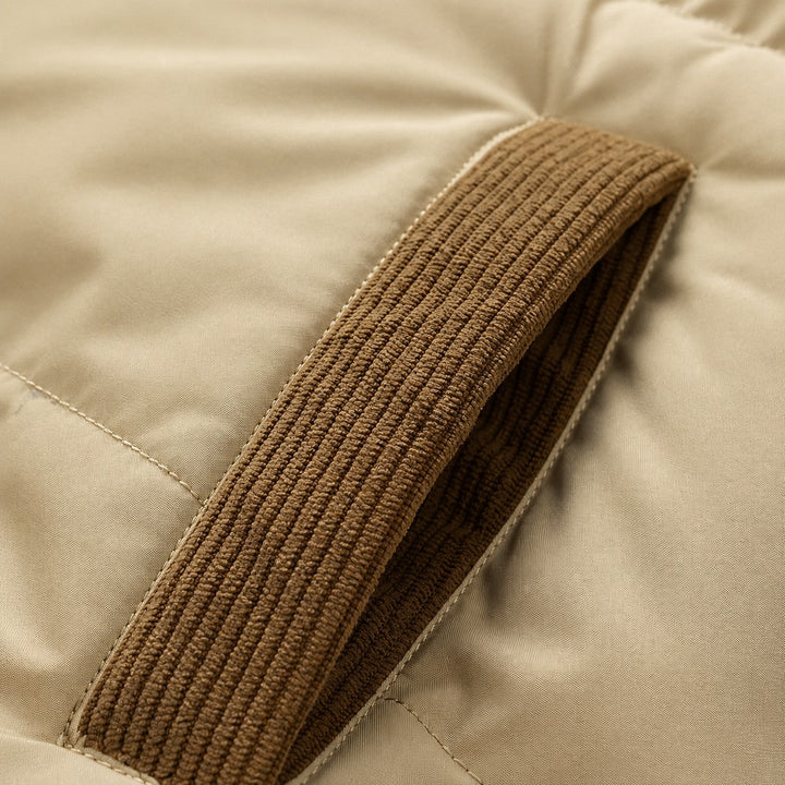 Edgar | Warm Hooded Corduroy Puffer Jacket