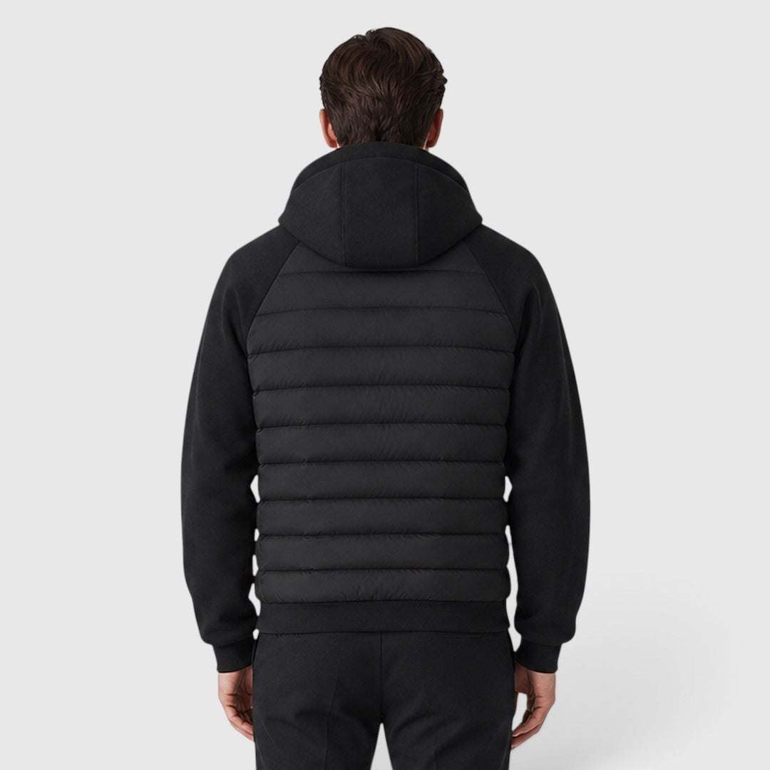 Quinn | Warm Hooded Hybrid Quilted Jacket for Men
