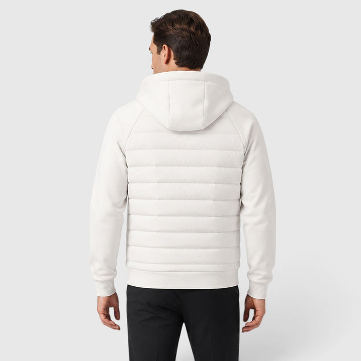 Quinn | Warm Hooded Hybrid Quilted Jacket for Men