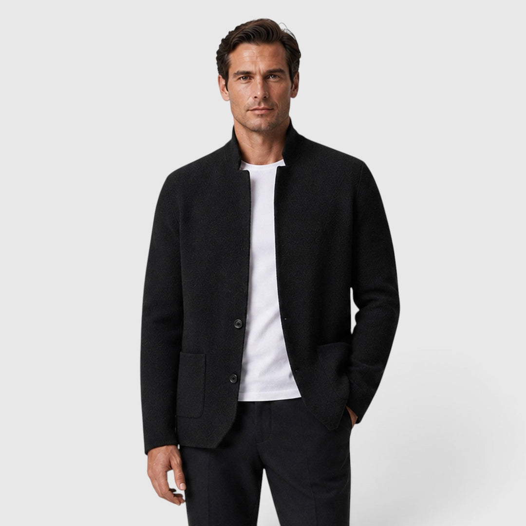 Nolan | Classic Collared Cardigan for Men's Knitwear Layering