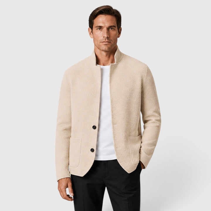 Nolan | Classic Collared Cardigan for Men's Knitwear Layering