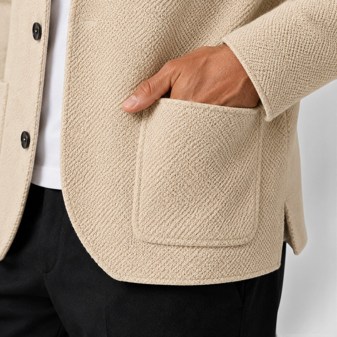 Nolan | Classic Collared Cardigan for Men's Knitwear Layering