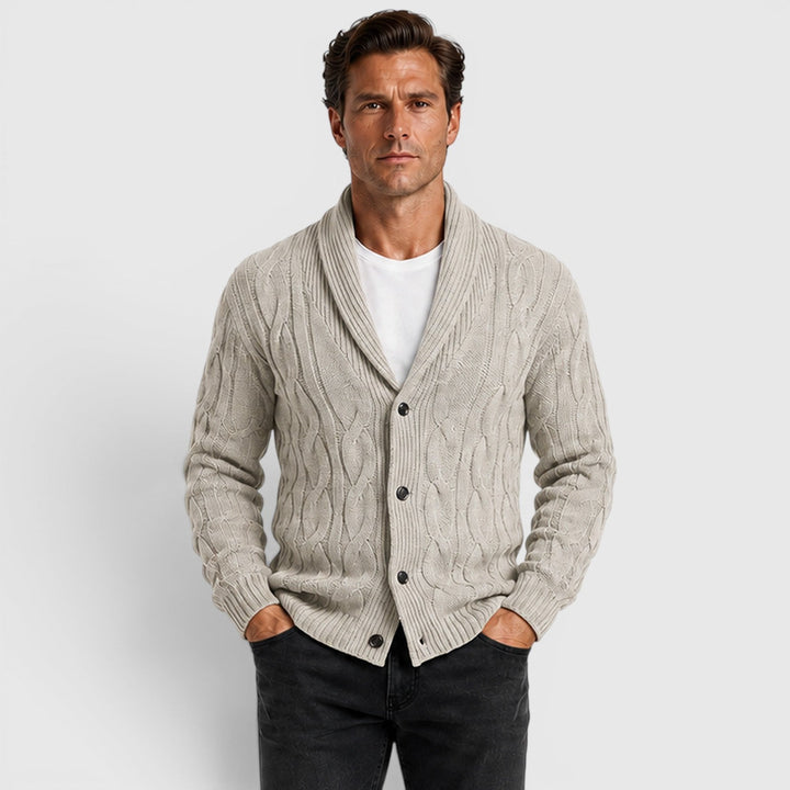 Everett | Cozy Chenille Knit Cardigan for Men's Relaxed Layering