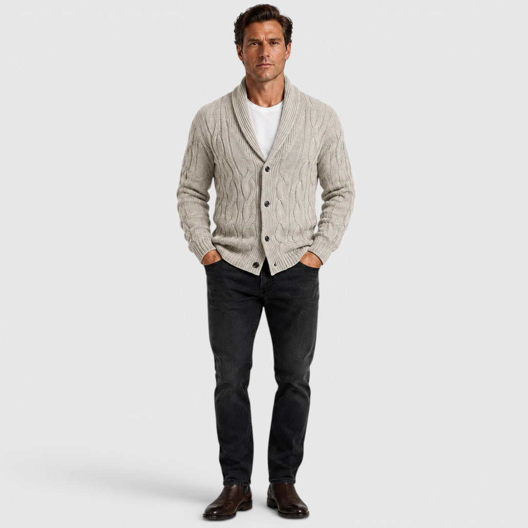 Everett | Cozy Chenille Knit Cardigan for Men's Relaxed Layering