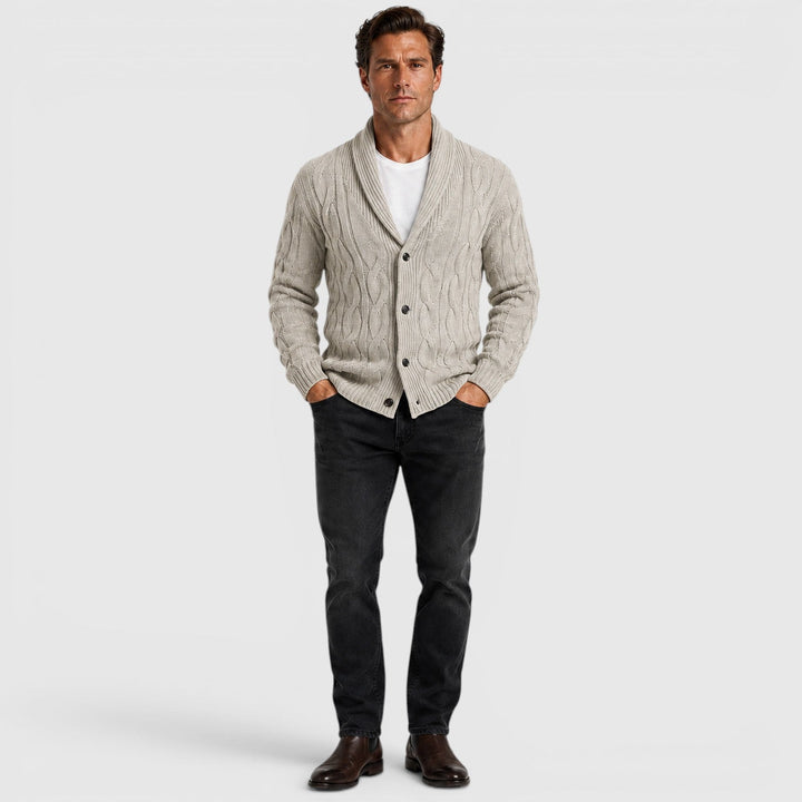 Everett | Cozy Chenille Knit Cardigan for Men's Relaxed Layering