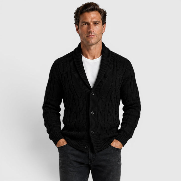 Everett | Cozy Chenille Knit Cardigan for Men's Relaxed Layering