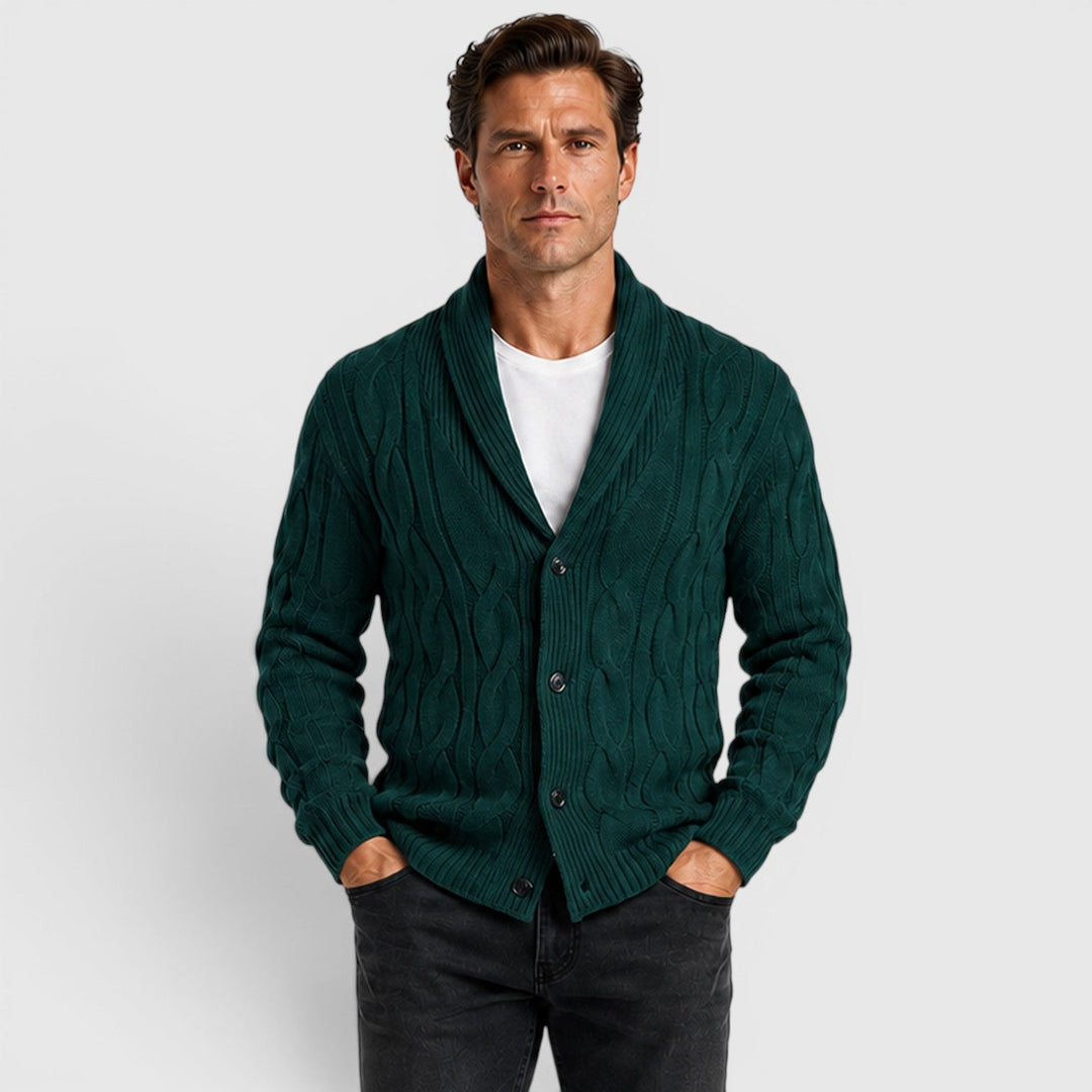 Everett | Cozy Chenille Knit Cardigan for Men's Relaxed Layering