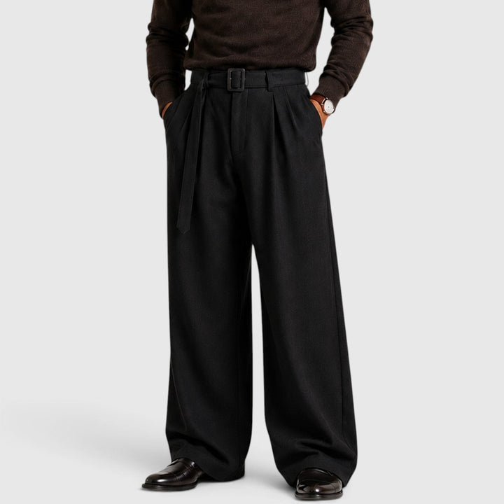 Winslow | Polished Pleated Straight-Leg Dress Trousers