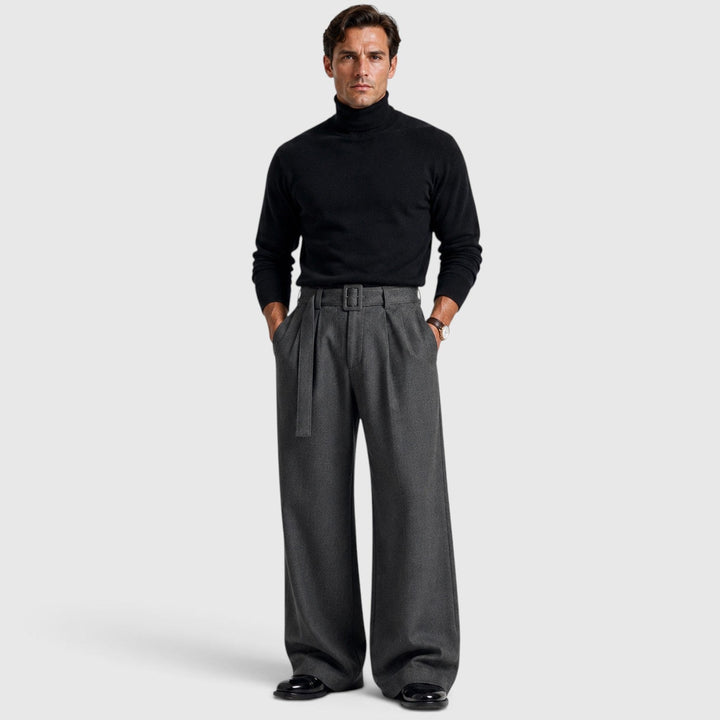 Winslow | Polished Pleated Straight-Leg Dress Trousers