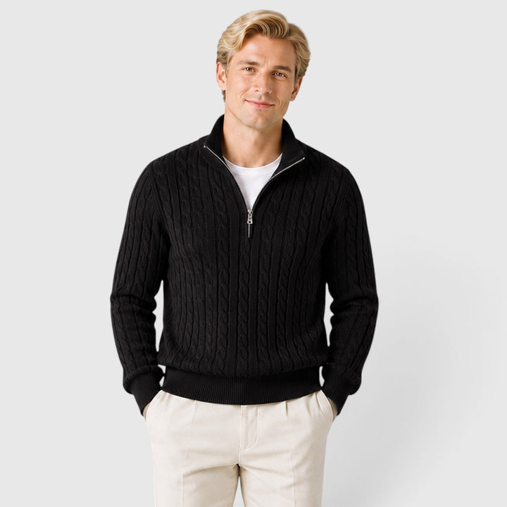 Grant | Cosy Cable Knit Quarter-Zip Jumper Men
