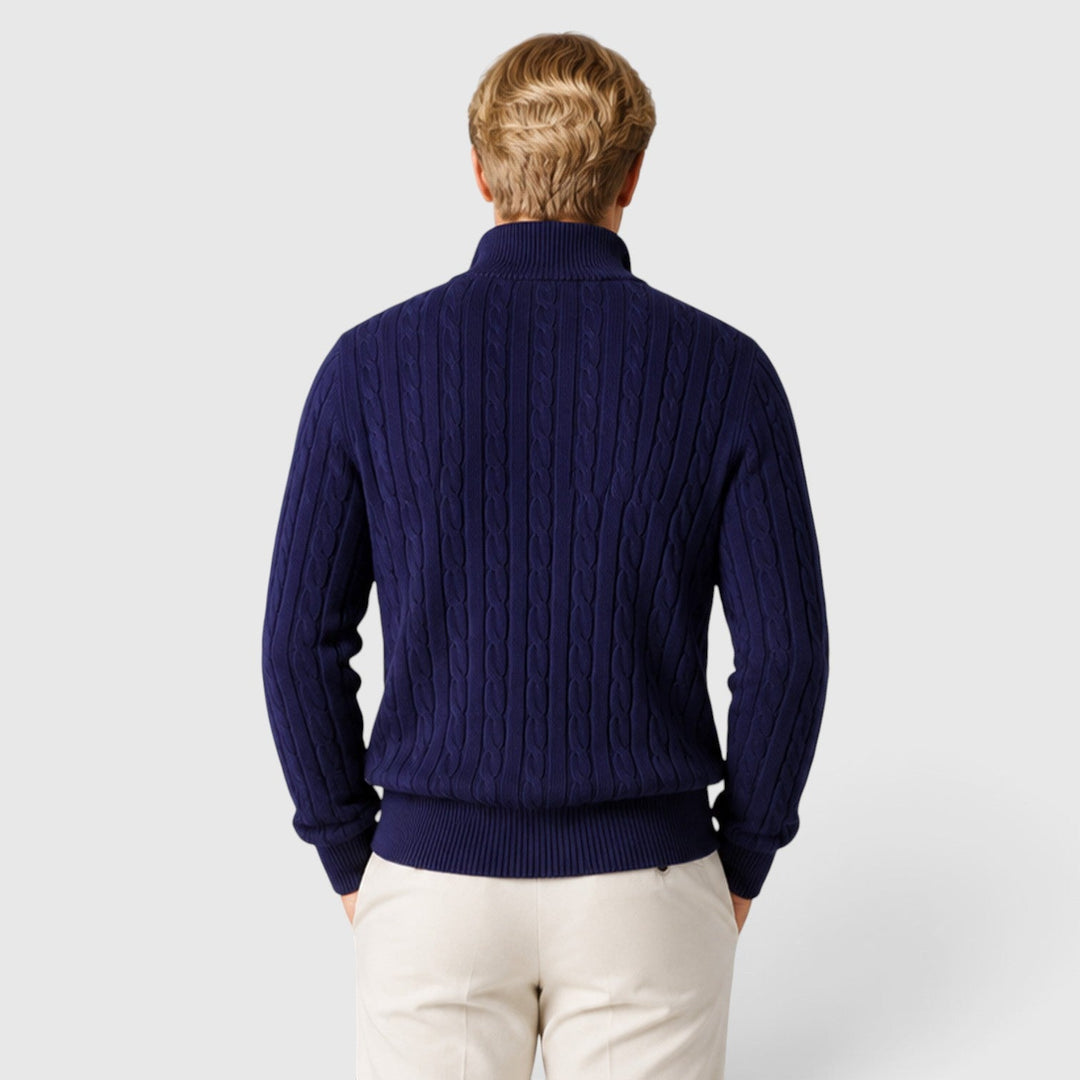 Grant | Cosy Cable Knit Quarter-Zip Jumper Men