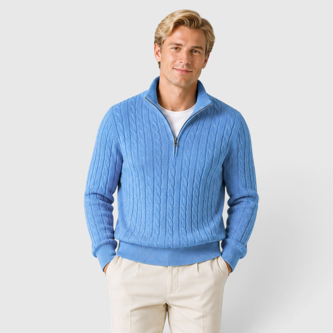 Grant | Cosy Cable Knit Quarter-Zip Jumper Men