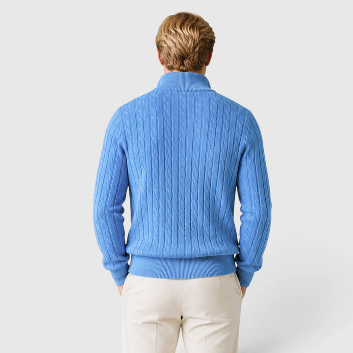 Grant | Cosy Cable Knit Quarter-Zip Jumper Men