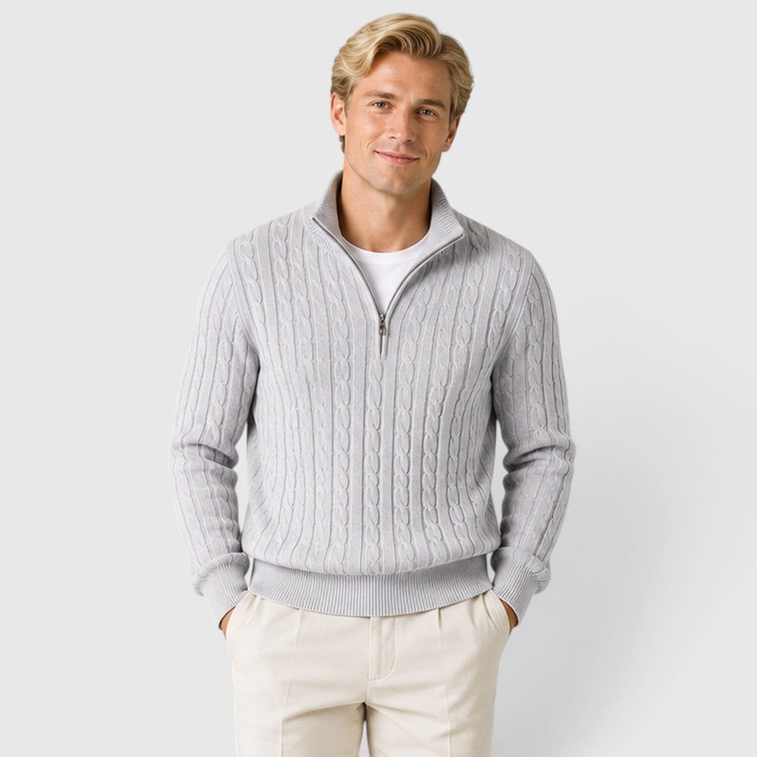 Grant | Cosy Cable Knit Quarter-Zip Jumper Men