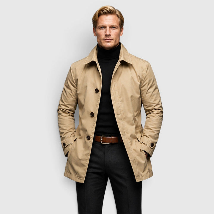 Reuben | Refined Classic Trench Coat for Men's Tailoring