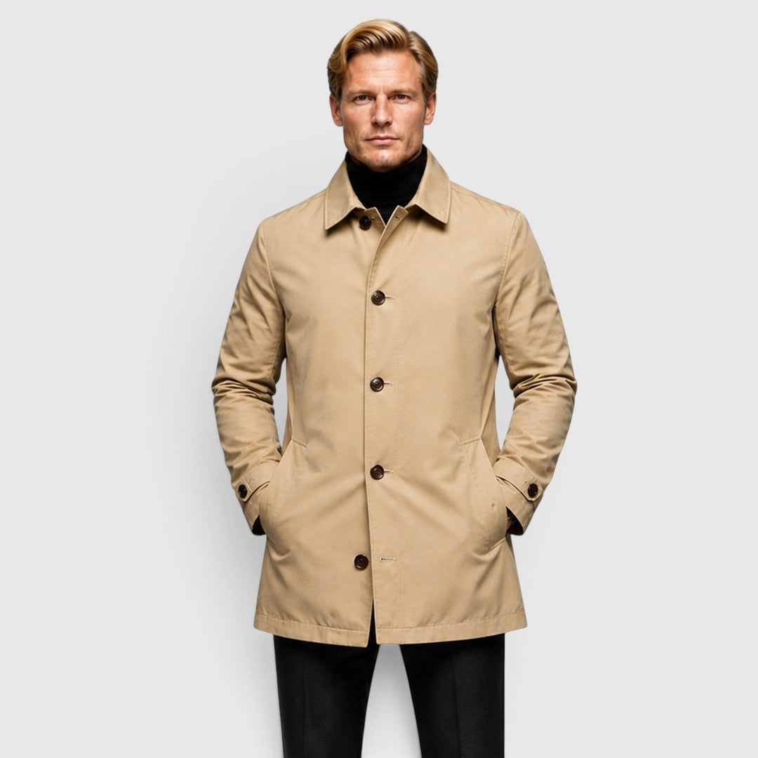 Reuben | Refined Classic Trench Coat for Men's Tailoring