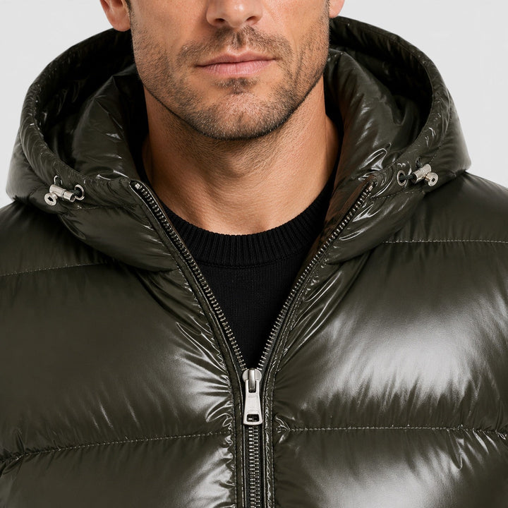 Elias | Insulated Hooded Puffer Jacket for Men's Cold Weather Wear