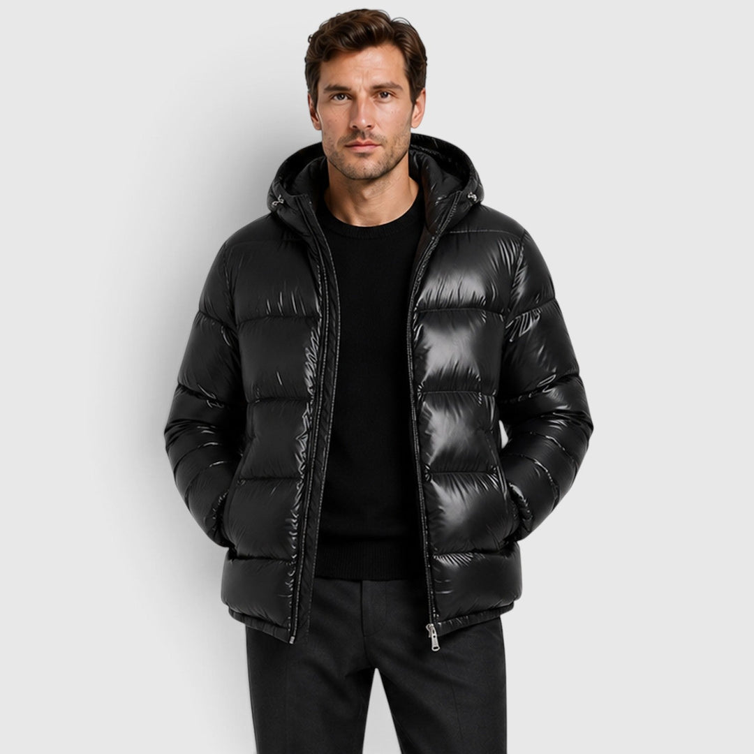 Elias | Insulated Hooded Puffer Jacket for Men's Cold Weather Wear