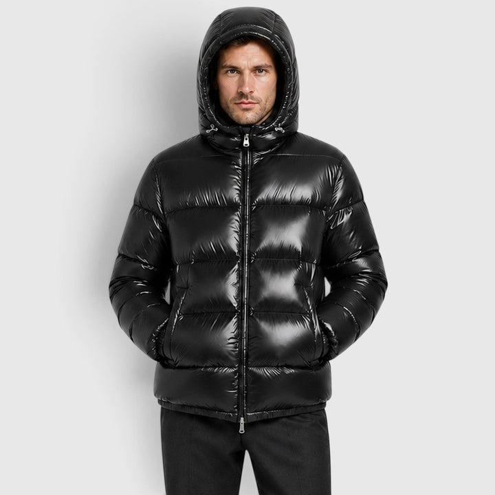Elias | Insulated Hooded Puffer Jacket for Men's Cold Weather Wear