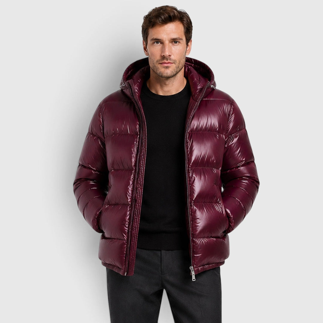 Elias | Insulated Hooded Puffer Jacket for Men's Cold Weather Wear