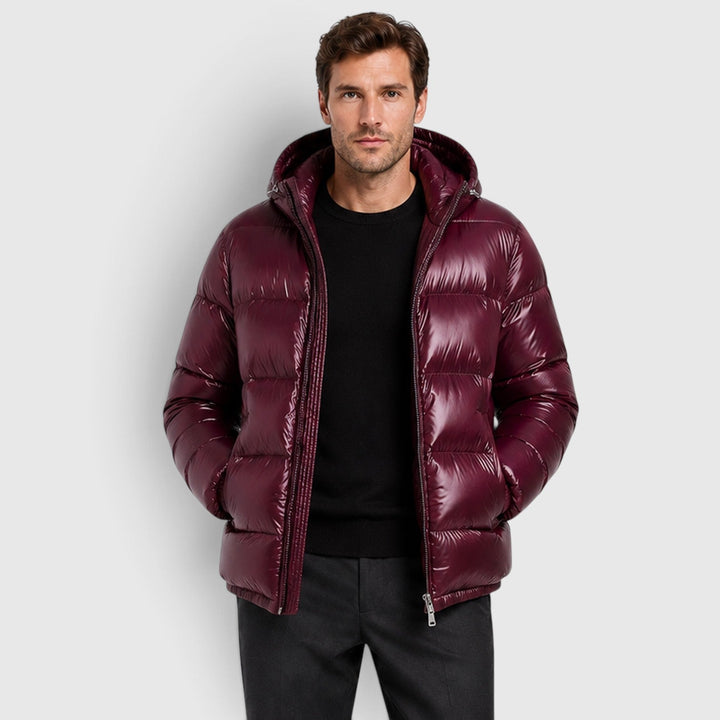 Elias | Insulated Hooded Puffer Jacket for Men's Cold Weather Wear