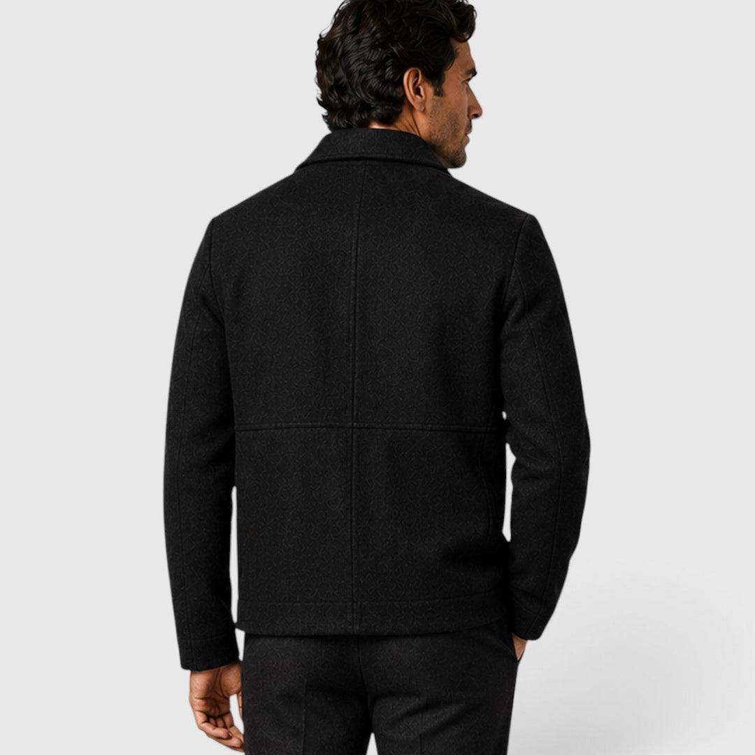 Cedric | Sharp Shirt Collar Zip-Up Jacket for Men